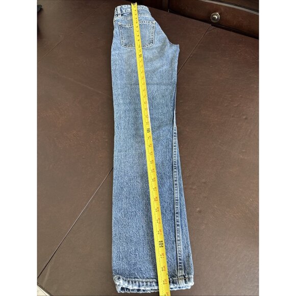 Zara Womens High-Waisted Straight Leg Jeans Size 0 Blue Denim - Picture 7 of 8